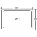 CONTENITORI  (3 pezzi) GN 2/1 H 65 ACCIAIO INOX