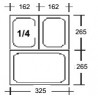 CONTENITORI FORATI (7 pezzi) GN 1/4 H 100mm 265x162 ACCIAIO INOX