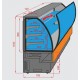 VETRINA ESPOSITORE VENTILATO PER PASTICCERIA 120 cm 