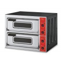FORNO ELETTRICO PER PIZZA MICRO CAMERA DOPPIA 40x40 E PORTA IN VETRO