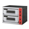 FORNO PIZZA ELETTRICO MICRO con PORTA IN VETRO, 2 camere- fino a 500°C