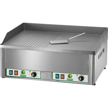 FRY TOP ELETTRICO FIMAR - piano doppio liscio e rigato in acciaio