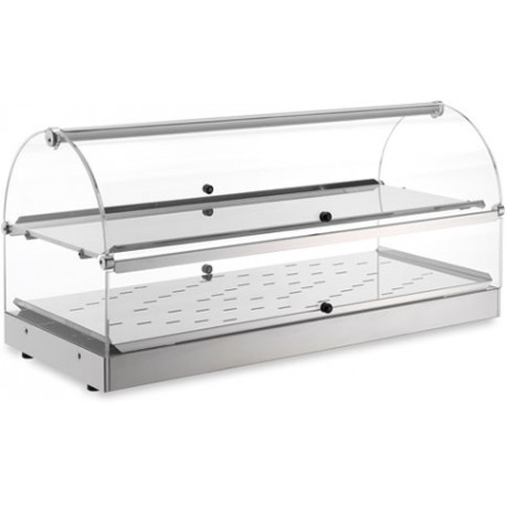VETRINA RISCALDATA 2 PIANI-Lunghezza 80 cm