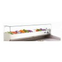 VETRINA INGREDIENTI PER BANCO PIZZERIA CM 200 PER 9 VASCHETTE GN 1/3