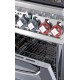 CUCINA 4 FUOCHI con FORNO A GAS statico GN 2/1