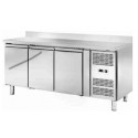 TAVOLO REFRIGERATO VENTILATO 3 porte. Prof. 60 cm con alzatina