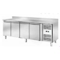 TAVOLO REFRIGERATO VENTILATO 4 porte - Prof.60 cm con alzatina