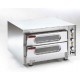 FORNETTO PIZZA 2 APERTURE CON PIANI DI COTTURA IN REFRATTARIO PORTE CON VETRO E LUCE INTERNA 710x590x450h