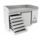 BANCO PIZZERIA REFRIGERATO CON CASSETTIERA