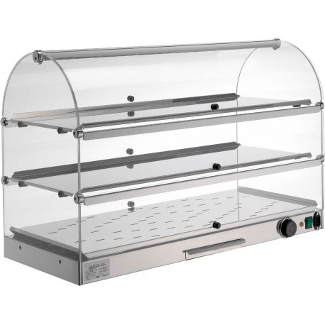 VETRINA RISCALDATA 3 PIANI-Lunghezza 80 cm