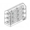 VETRINA RISCALDATA 3 PIANI - lunghezza 80 cm