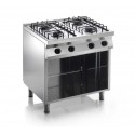 CUCINA PROFESSIONALE  A GAS 4 FUOCHI