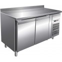 TAVOLO  PASTICCERIA REFRIGERATO VENTILATO, con alzatina, 2 griglie