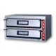 FORNO PIZZERIA-Camera doppia- Capacità 6+6 forme diametro 36 cm-L.108 cm