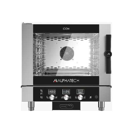 FORNO A GAS COMBINATO ALPHATECH ICON COMANDI ELETTROMECCANICI  5 TEGLIE