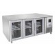 TAVOLO REFRIGERATO CON ANTE IN VETRO