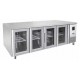 TAVOLO REFRIGERATO CON ANTE IN VETRO