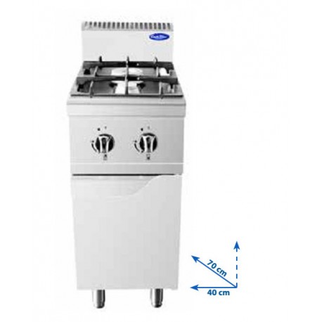 PIANO COTTURA  A GAS 2 FUOCHI CON ANTA