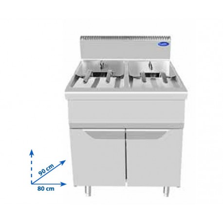 FRIGGITRICE A GAS  2 VASCHE 21L + 21L