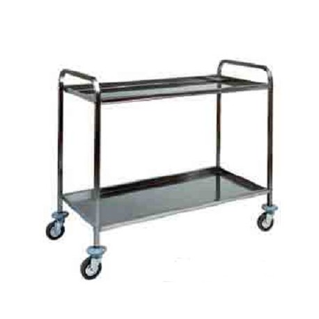 CARRELLO  2 piani in acciaio inox