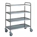 Carrello inox 4 PIANI
