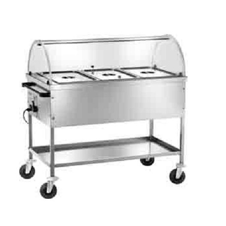 CARRELLO BAGNOMARIA CON CUPOLA SEMICIRCOLARE