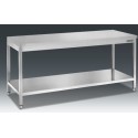 TAVOLO IN ACCIAIO INOX CON TELAIO 160x60x85H
