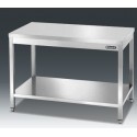 TAVOLO IN ACCIAIO INOX CON TELAIO 180x70x85H
