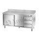 TAVOLO ARMADIO CON CASSETTI A DESTRA 1500x700x850h