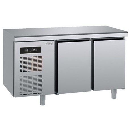 TAVOLO REFRIGERATO 2 PORTE ANTIMPRONTA  0/+10°C MARCA SAGI