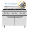 PIANO COTTURA  A GAS 6 FUOCHI CON ANTA