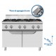 CUCINA  A GAS 6x 12 KW FUOCHI CON ANTE prof 90 cm