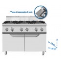 CUCINA  A GAS 6 FUOCHI CON ANTE prof 90 cm 12 KW