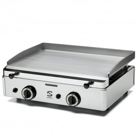 PIASTRA SNACK A GAS IN ACCIAIO 583x395 mm