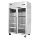 ARMADIO REFRIGERATO DOPPIA PORTA IN VETRO TN 14000