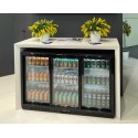 VETRINA BIBITE ORIZZONTALE SOTTOBANCO VENTILATO  3 porte