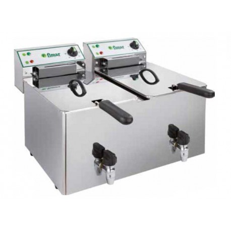 FRIGGITRICE  ELETTRICA DOPPIA FIMAR CON RUBINETTO