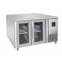 TAVOLO REFRIGERATO CON ANTE IN VETRO