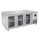 TAVOLO REFRIGERATO CON ANTE IN VETRO
