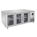 TAVOLO REFRIGERATO CON ANTE IN VETRO