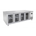 TAVOLO REFRIGERATO CON ANTE IN VETRO